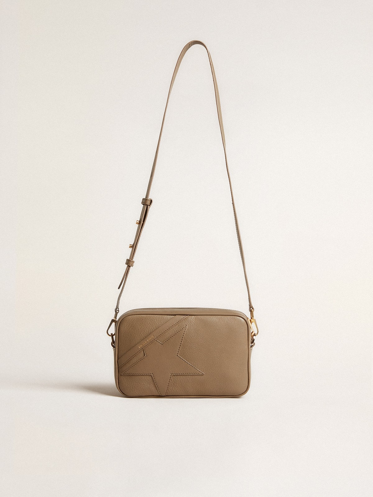 Golden Goose Star Bag in sage-green leather with tone-on-tone star