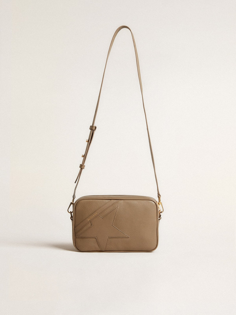 Golden Goose Star Bag in sage-green leather with tone-on-tone star