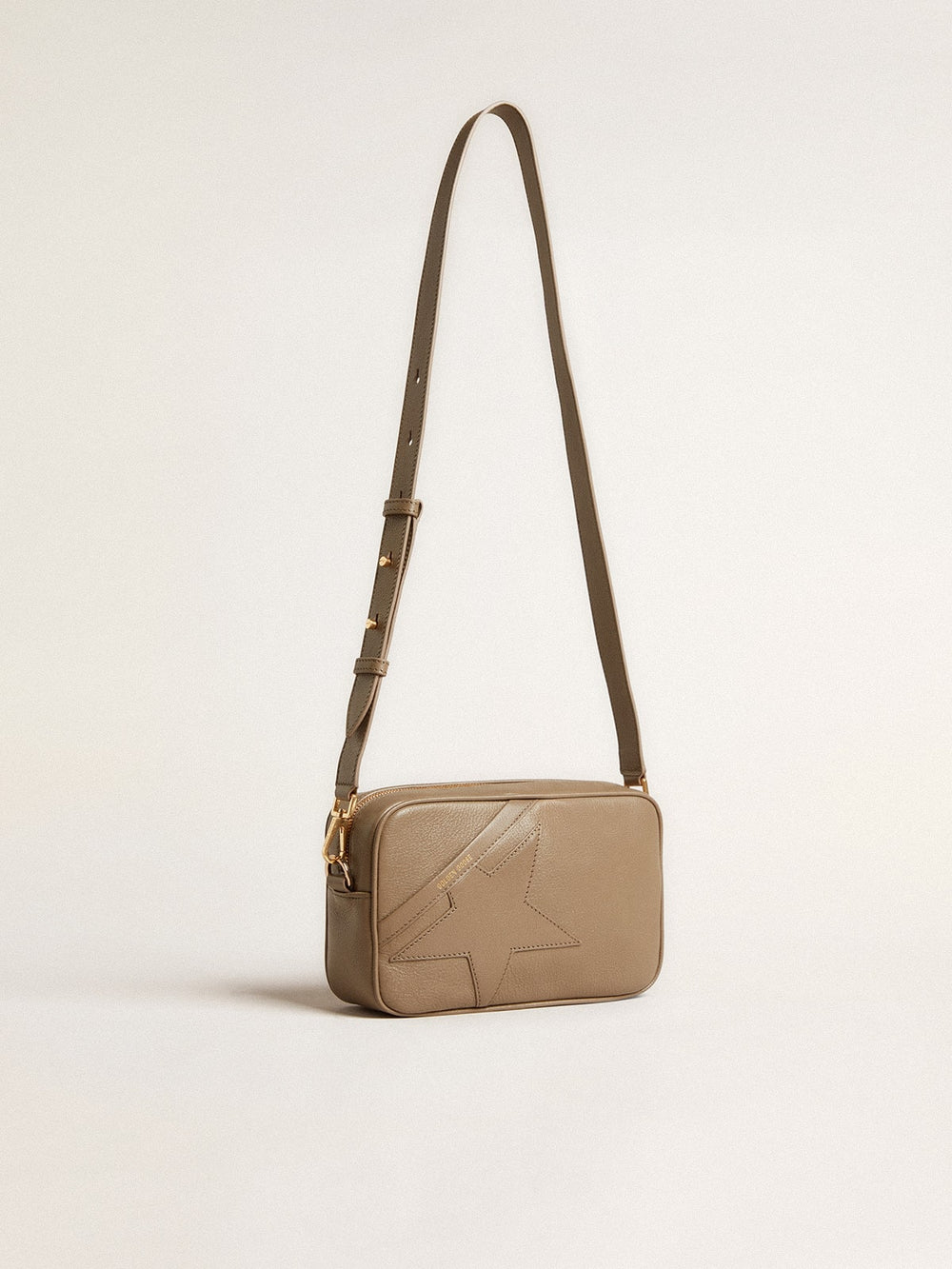 Golden Goose Star Bag in sage-green leather with tone-on-tone star