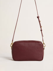 Golden Goose Star Bag in wine-red leather with tone-on-tone star