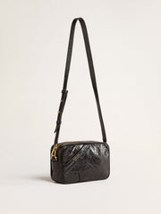 Golden Goose Star Bag in glossy black leather with tone-on-tone star