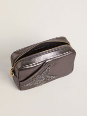 Golden Goose Star Bag in gray metallic leather with Swarovski crystal star