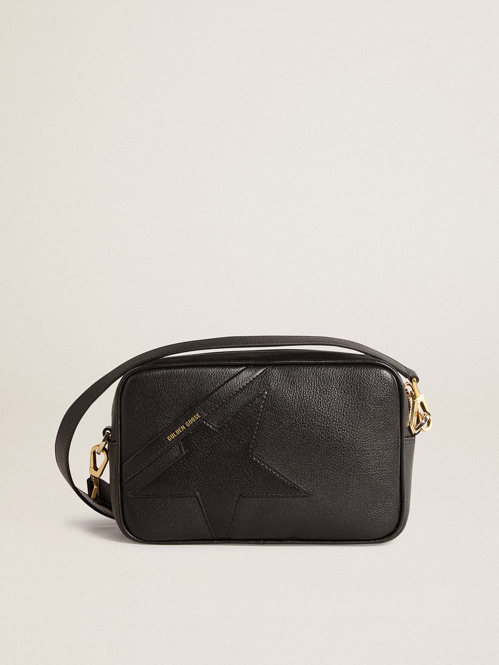 Golden Goose Star Bag in black leather with tone-on-tone star