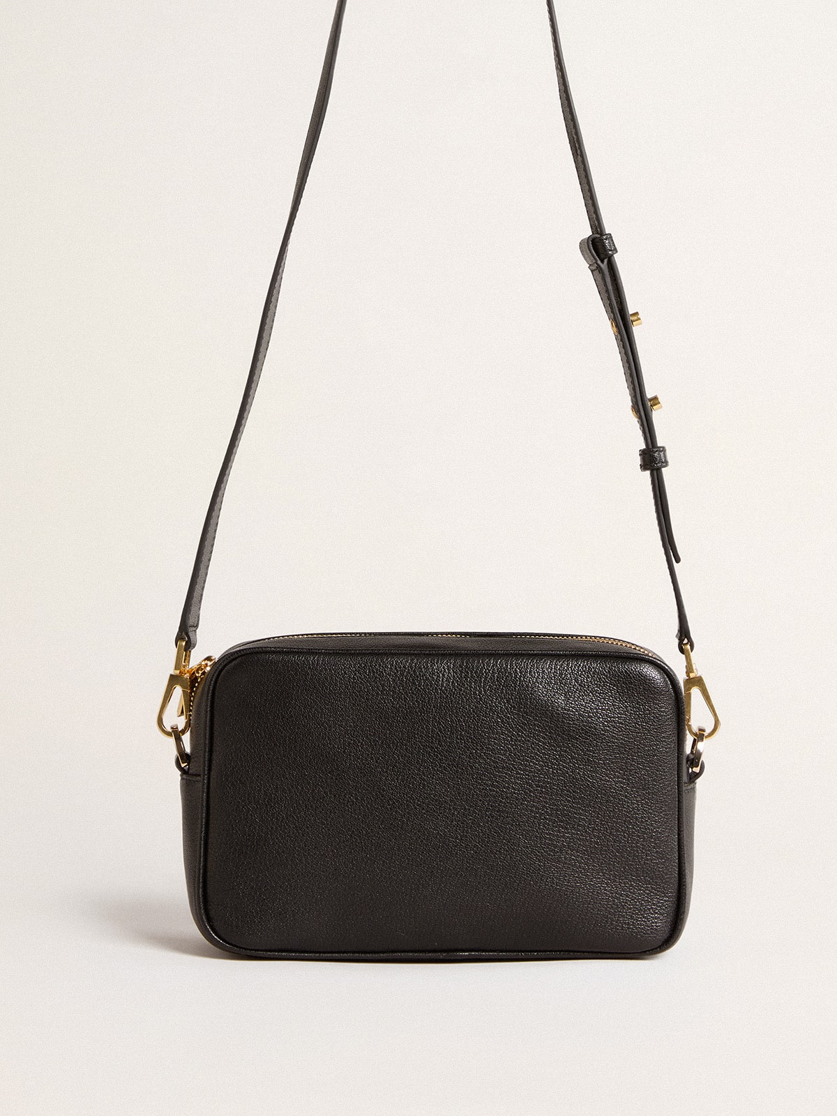 Golden Goose Star Bag in black leather with tone-on-tone star