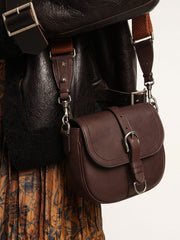 Golden Goose Women's Francis Bag small in dark brown leather