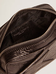 Golden Goose Women's Mini Star Bag in black glossy leather with tone-on-tone star