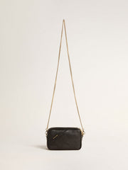 Golden Goose Mini Star Bag in black leather with tone-on-tone star