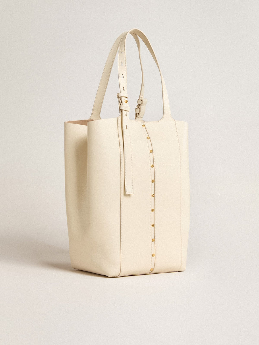 Golden Goose 24/7 Bag North South in butter-colored leather with adjustable handles