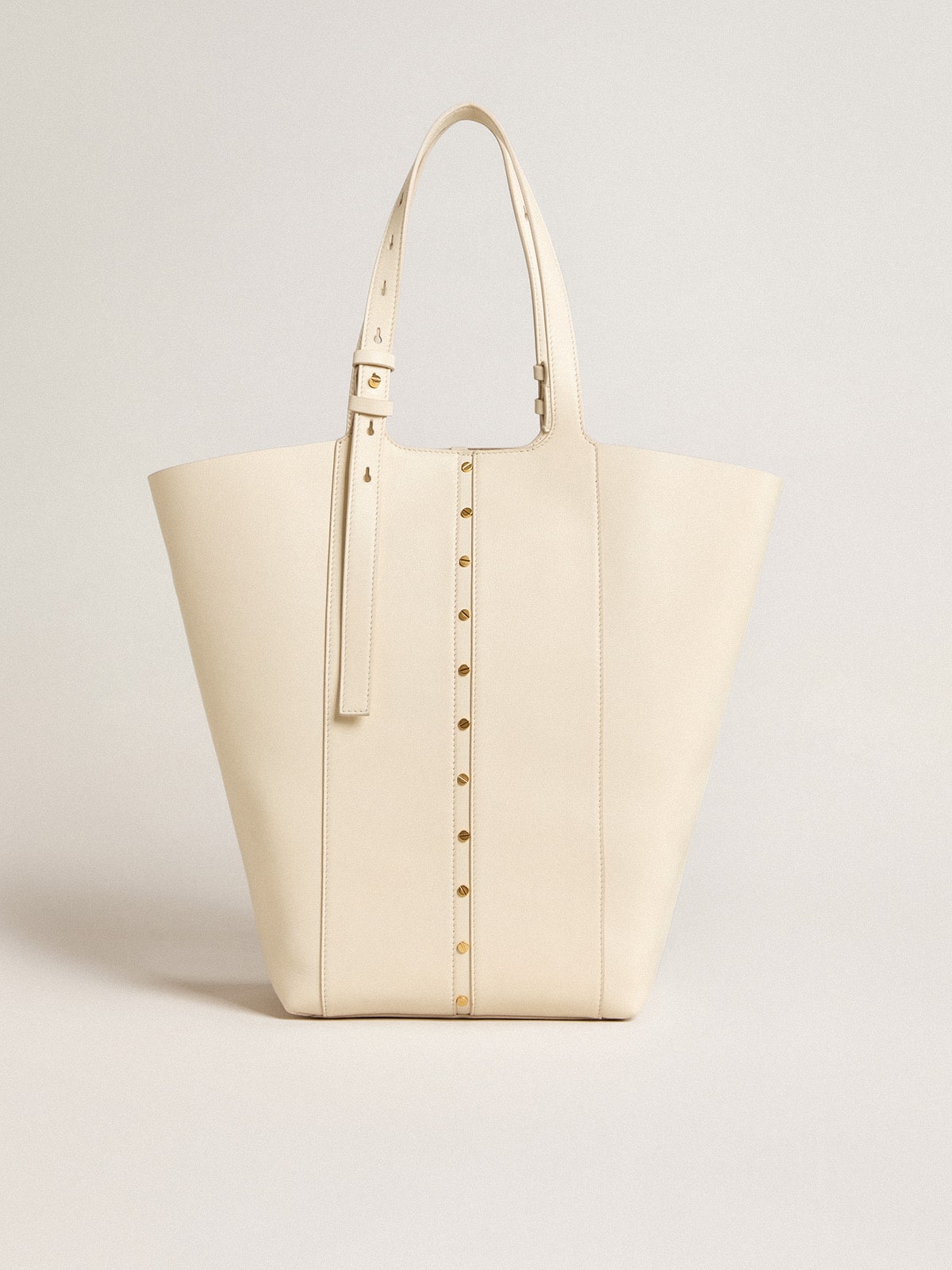 Golden Goose 24/7 Bag North South in butter-colored leather with adjustable handles