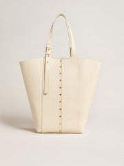 Golden Goose 24/7 Bag North South in butter-colored leather with adjustable handles
