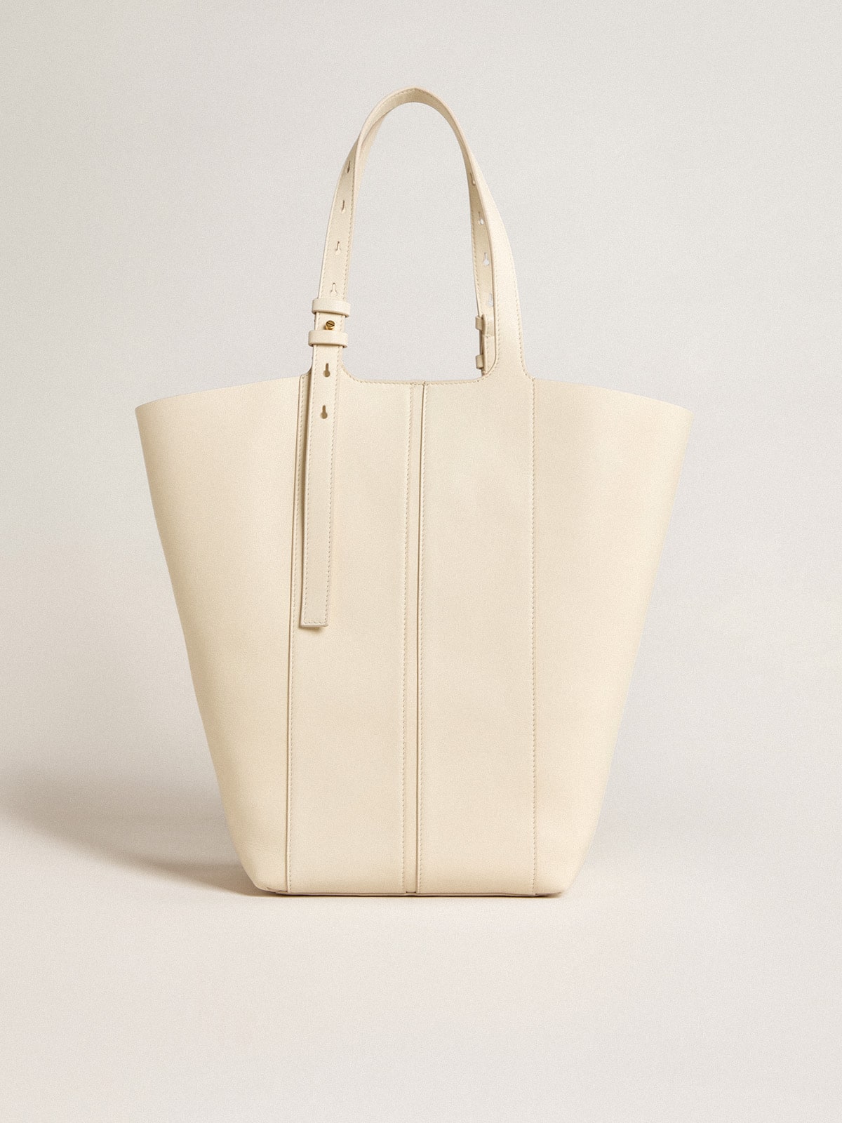 Golden Goose 24/7 Bag North South in butter-colored leather with adjustable handles