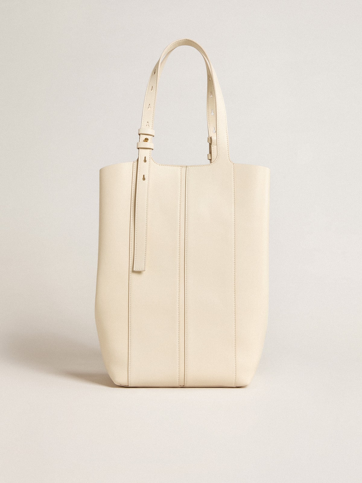 Golden Goose 24/7 Bag North South in butter-colored leather with adjustable handles