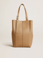 Golden Goose 24/7 Bag North South in cappuccino-colored leather with adjustable handles