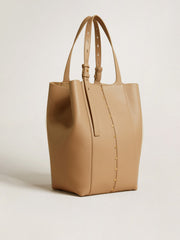 Golden Goose 24/7 Bag North South in cappuccino-colored leather with adjustable handles