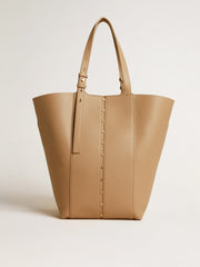 Golden Goose 24/7 Bag North South in cappuccino-colored leather with adjustable handles
