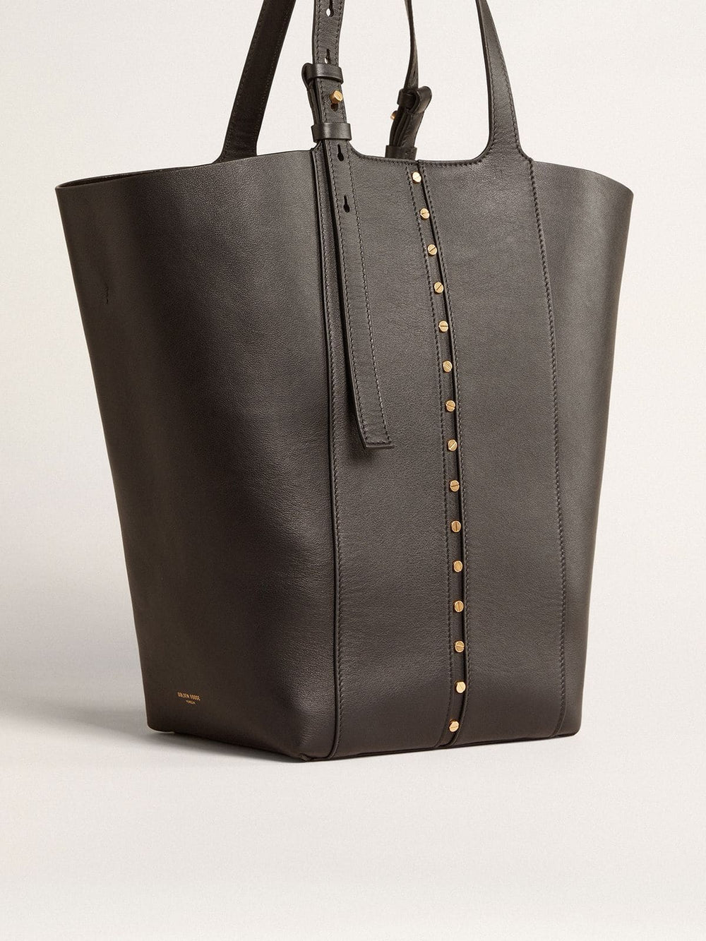 Golden Goose 24/7 Bag North South in black leather with adjustable handles
