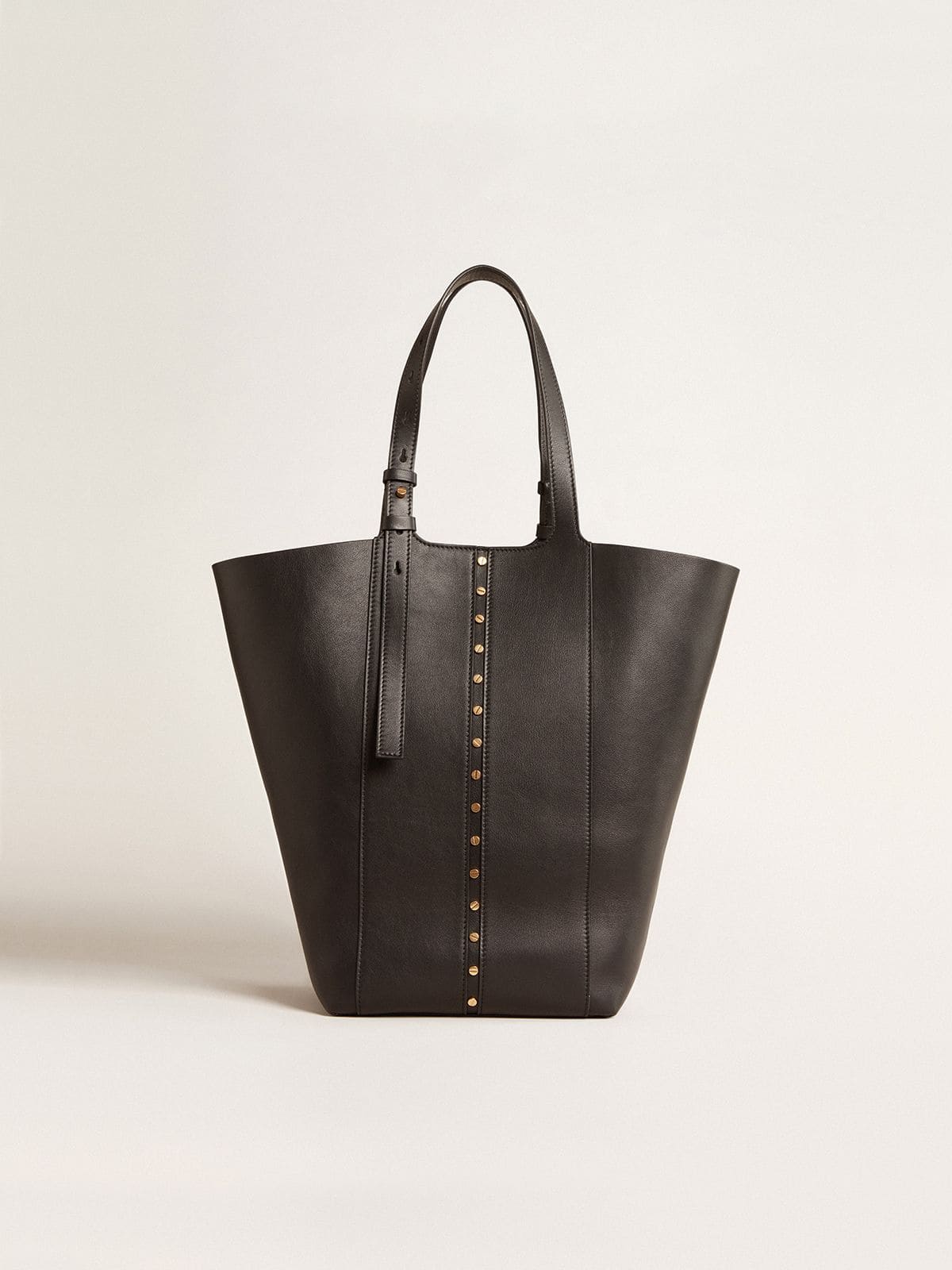 Golden Goose 24/7 Bag North South in black leather with adjustable handles