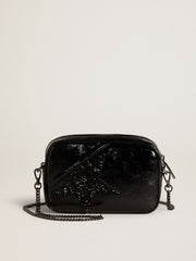 Golden Goose Mini Star Bag in black leather with Swarovski crystal star