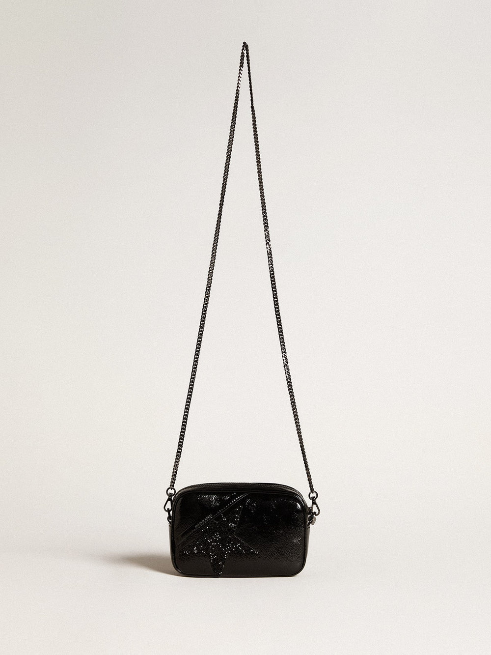 Golden Goose Mini Star Bag in black leather with Swarovski crystal star