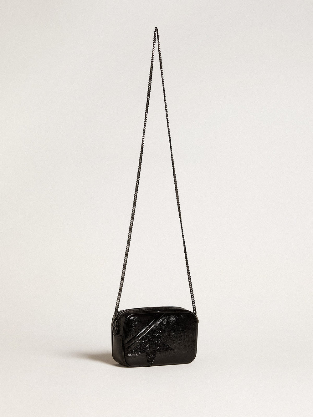 Golden Goose Mini Star Bag in black leather with Swarovski crystal star
