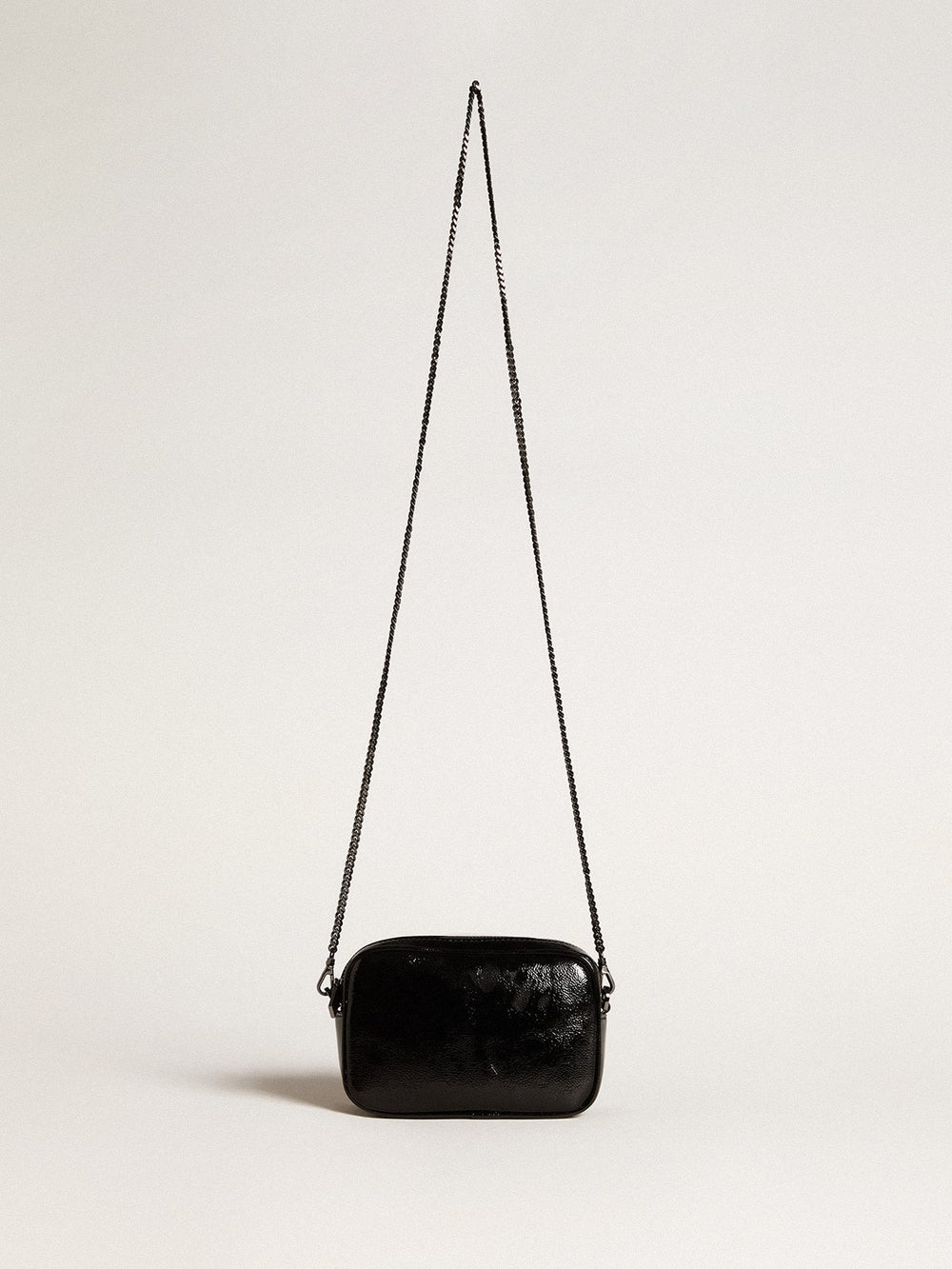 Golden Goose Mini Star Bag in black leather with Swarovski crystal star