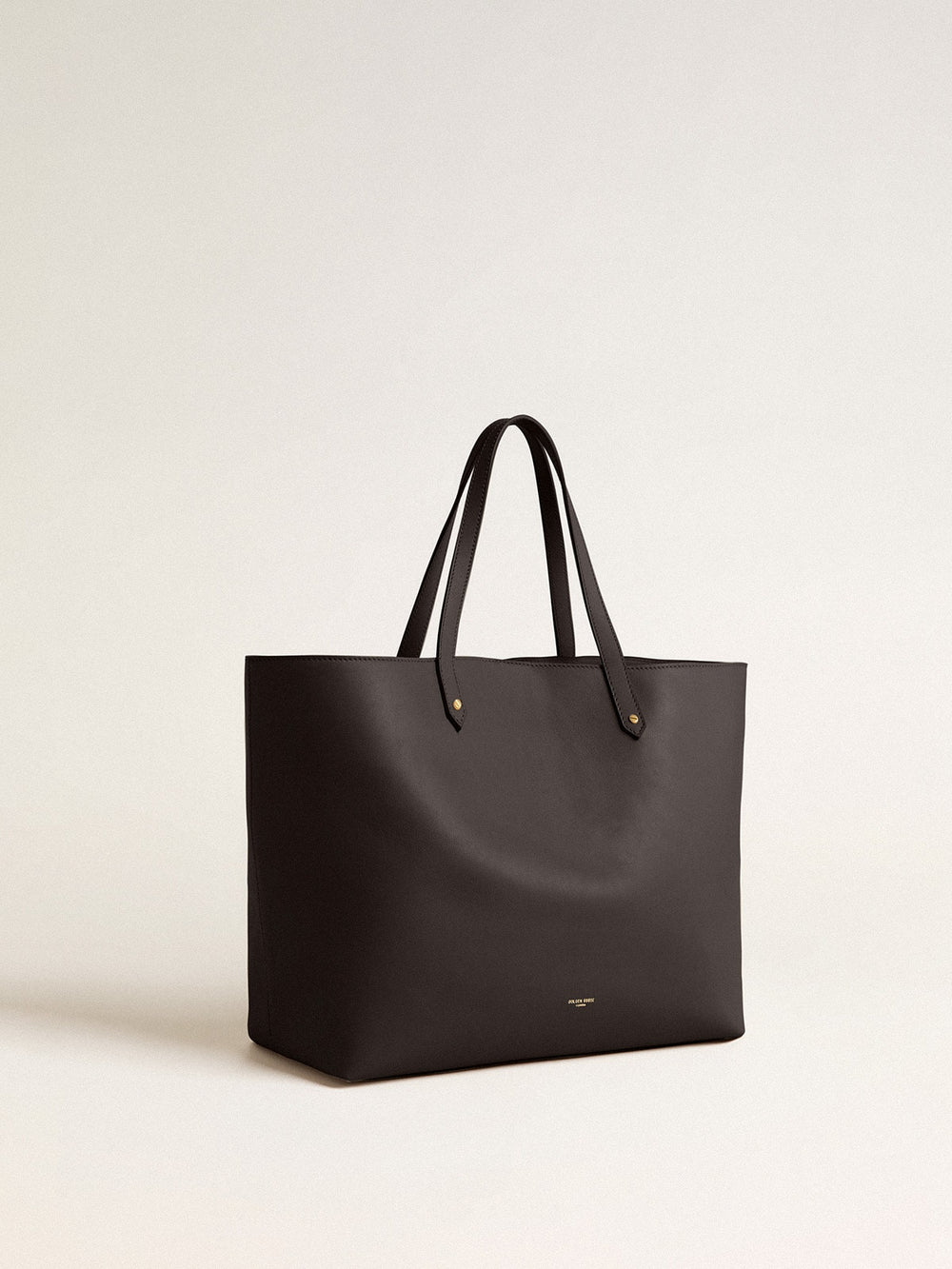 Golden Goose Black Pasadena Bag made of smooth leather with gold logo
