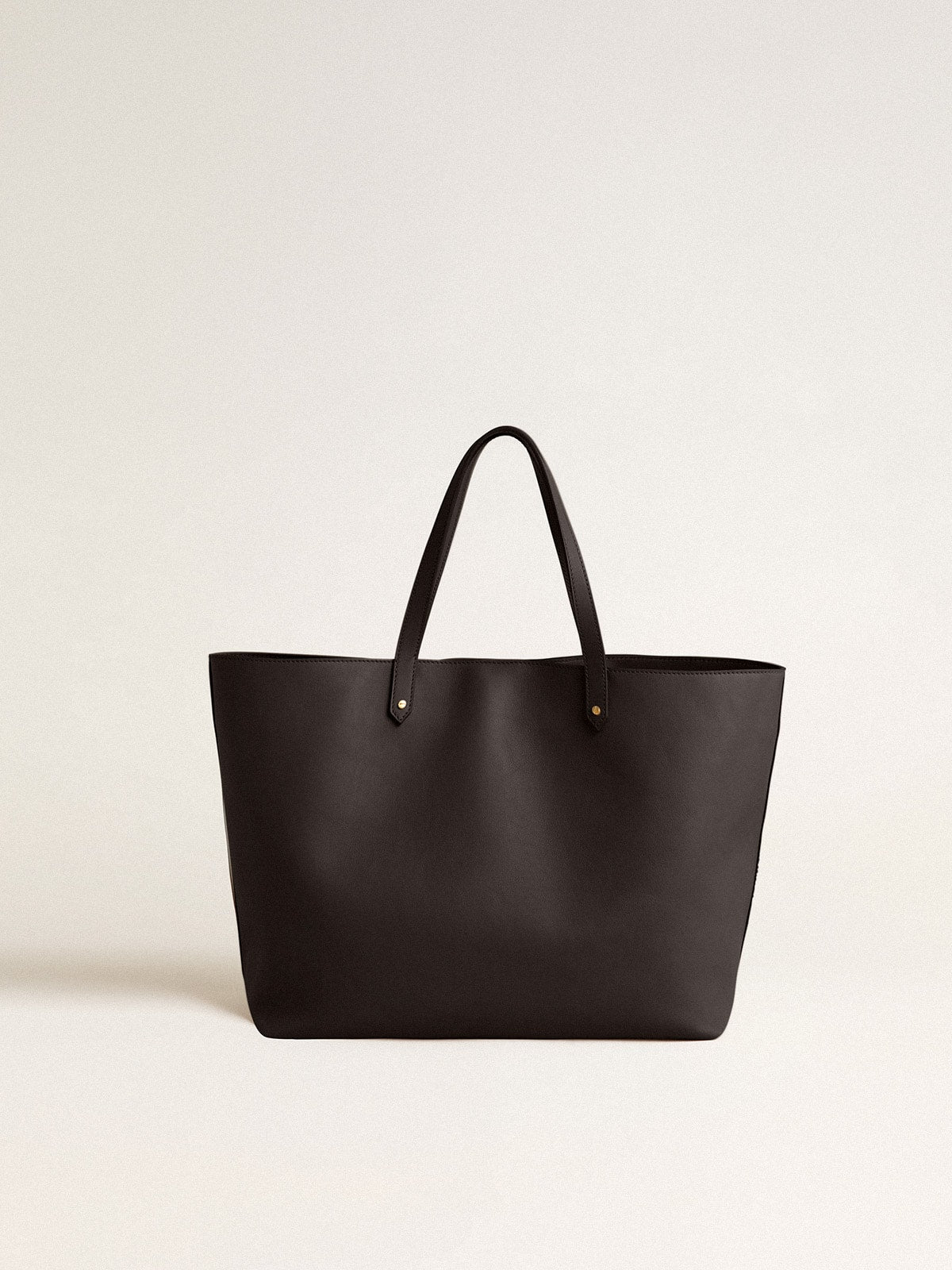 Golden Goose Black Pasadena Bag made of smooth leather with gold logo