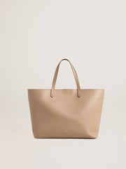 Golden Goose Dove-gray Pasadena Bag in smooth leather with gold logo