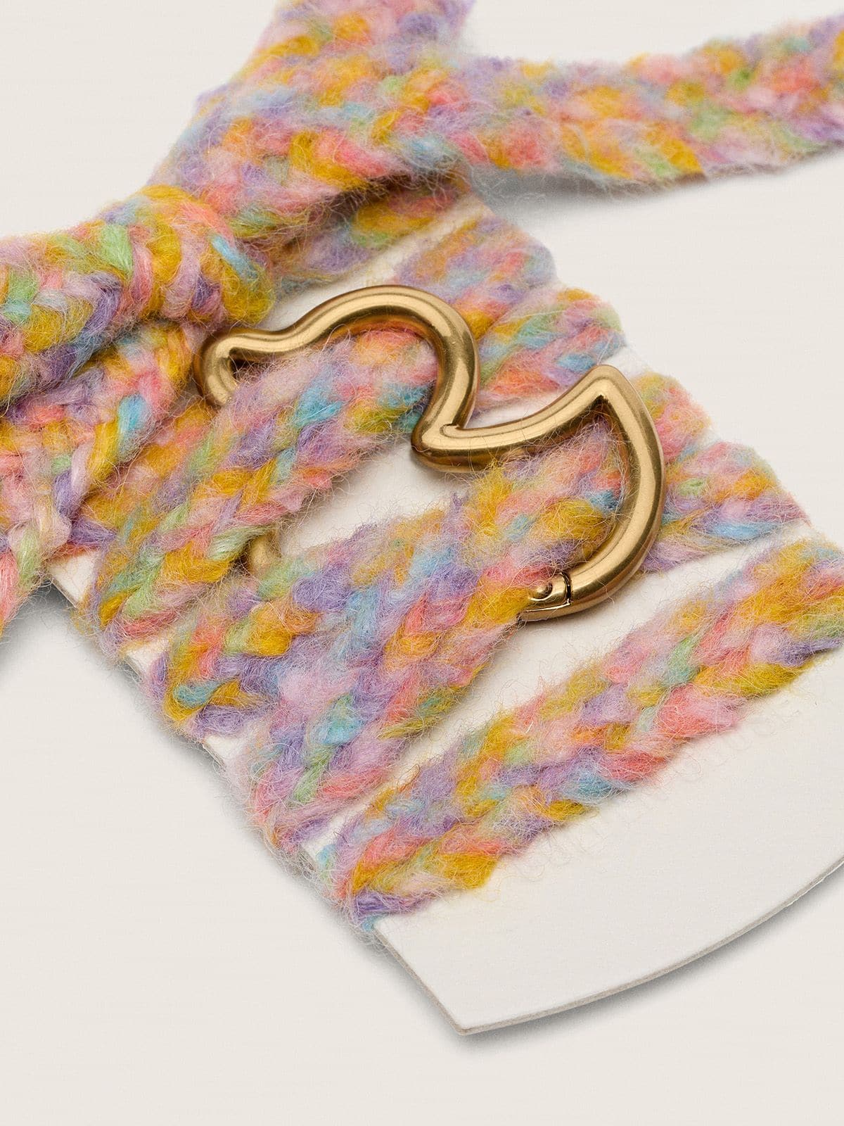 Golden Goose Skins multicolor wool laces with duck-shaped snap hook