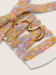 Golden Goose Skins multicolor wool laces with duck-shaped snap hook