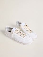 Golden Goose Cotton laces with silver Swarovski crystals and gold-colored logo