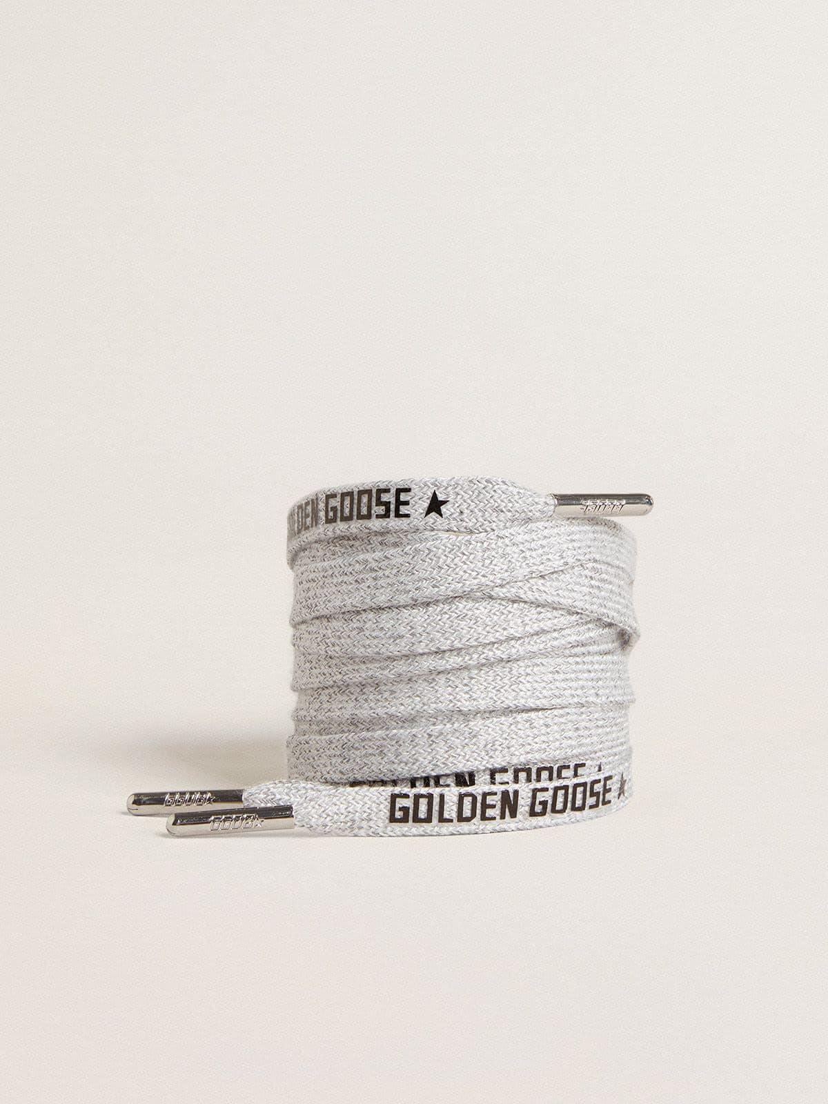 Golden Goose Gray cotton laces with contrasting black logo