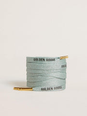 Golden Goose Gray Lurex laces with contrasting black logo