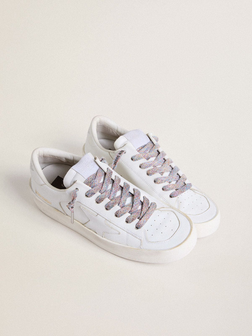 Golden Goose Multicolor Lurex laces with contrasting black logo