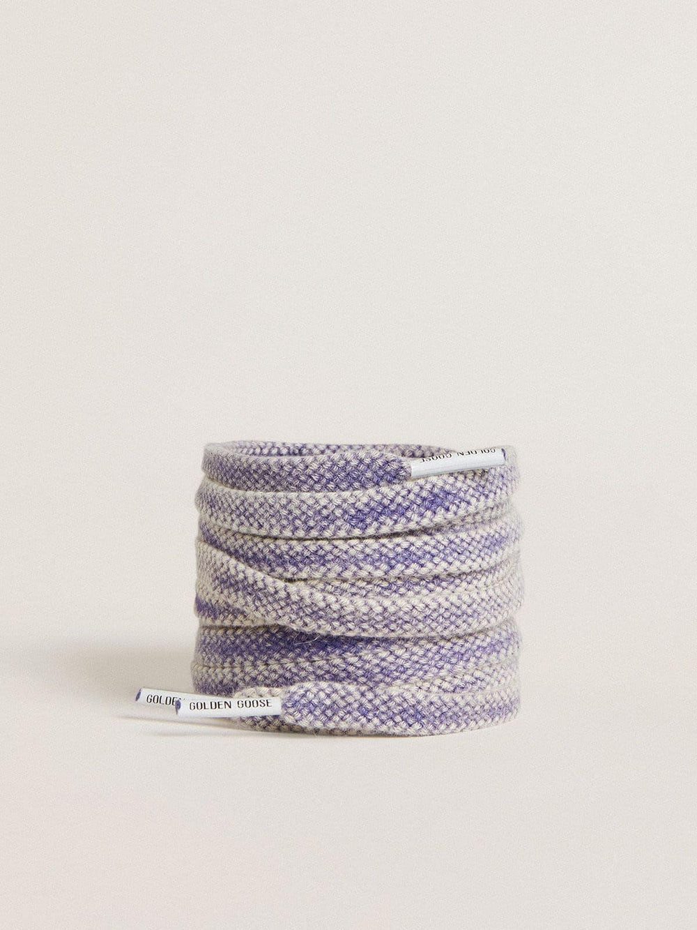 Golden Goose Worn-purple cotton laces with logoed aglet