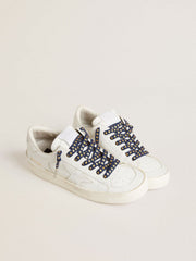 Golden Goose Navy-blue laces with contrasting gold stars