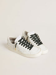 Golden Goose Dark green cotton laces with contrasting gold-colored logo