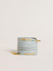 Golden Goose Light-blue cotton laces with contrasting gold-colored logo