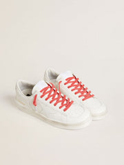 Golden Goose Worn-red cotton laces with logoed aglet
