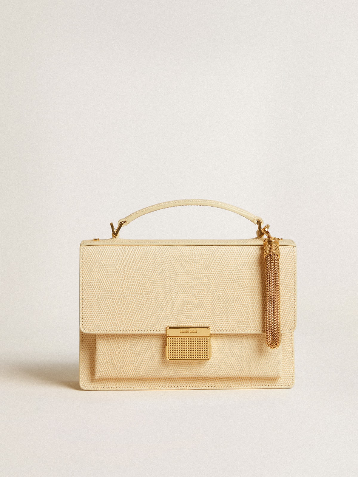 Golden Goose Tassel-shaped charm in antique gold-colored brass