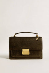 Golden Goose Letter K charm in gold-colored brass with crystals