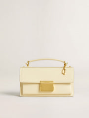 Golden Goose Letter Q charm in gold-colored brass with crystals