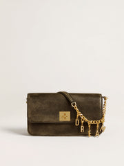 Golden Goose Letter R charm in gold-colored brass with crystals