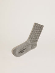 Golden Goose Gray socks with crystals on the leg
