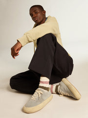 Golden Goose Socks in aged white with multicolor stripes