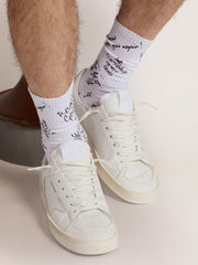 Golden Goose Optical white socks with black lettering