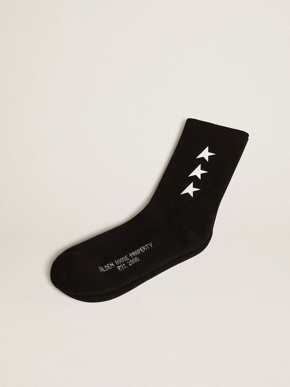 Golden Goose Black socks with contrasting white stars