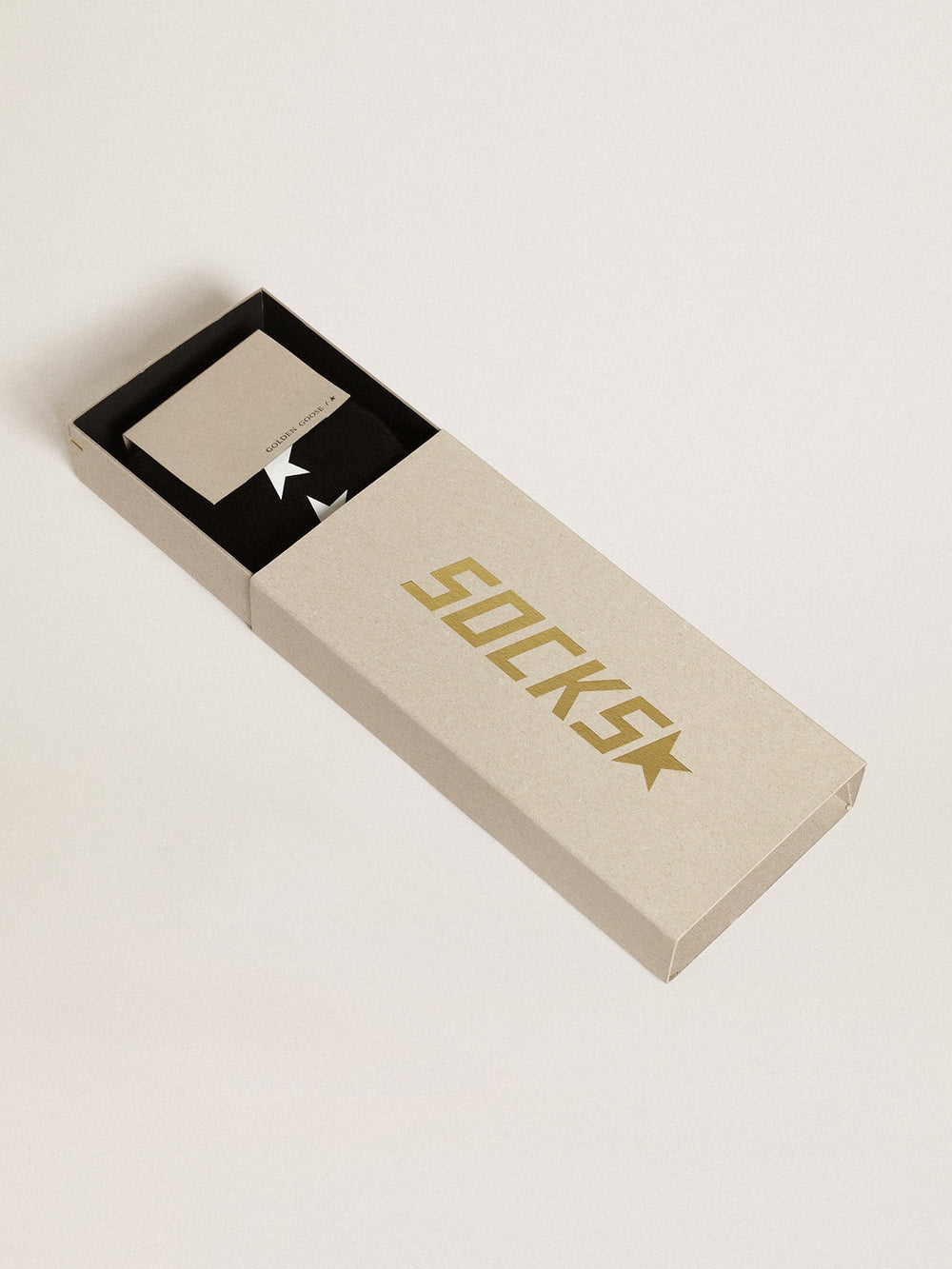 Golden Goose Black socks with contrasting white stars