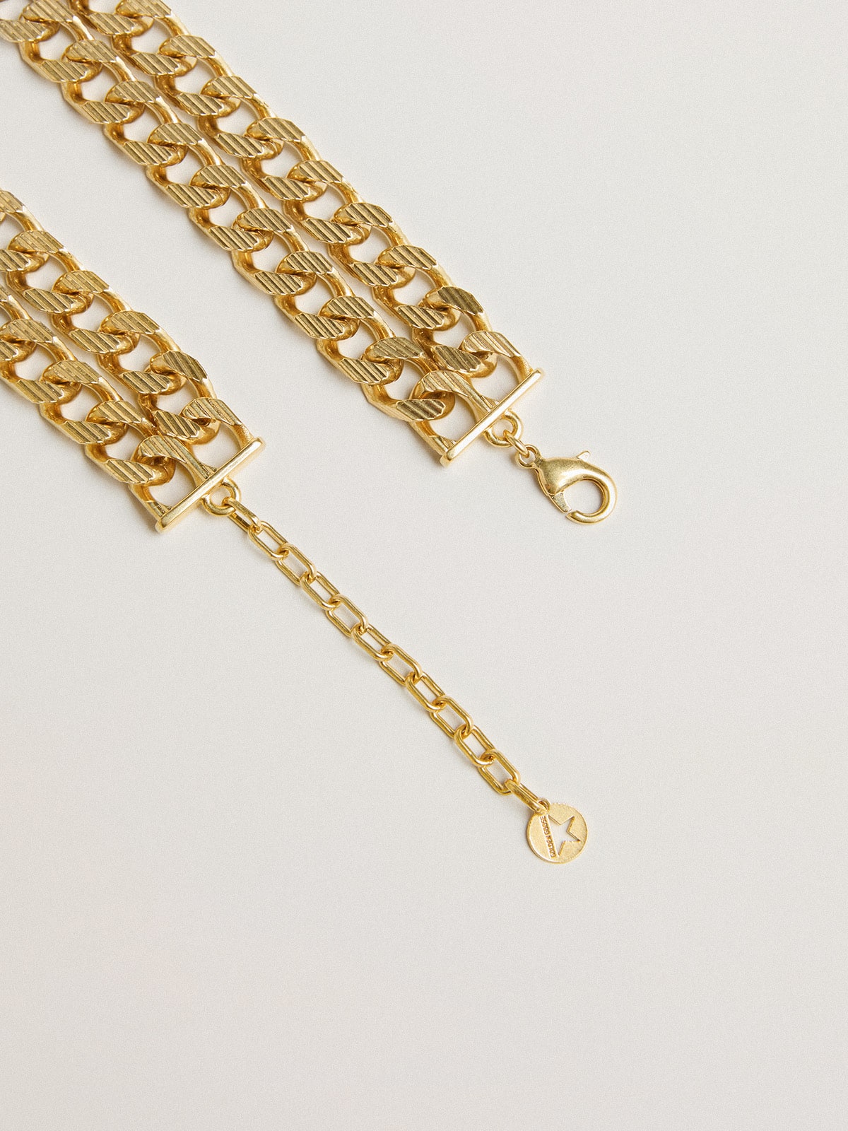 Golden Goose Antique gold-colored braided chain necklace with star-shaped clasp