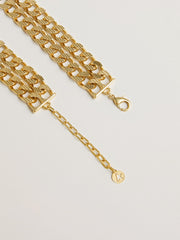 Golden Goose Antique gold-colored braided chain necklace with star-shaped clasp